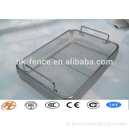 SS woven wire mesh basket direct factory